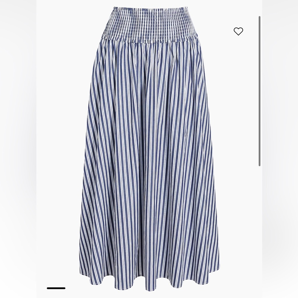 Hill house home Delphine nap skirt navy stripe